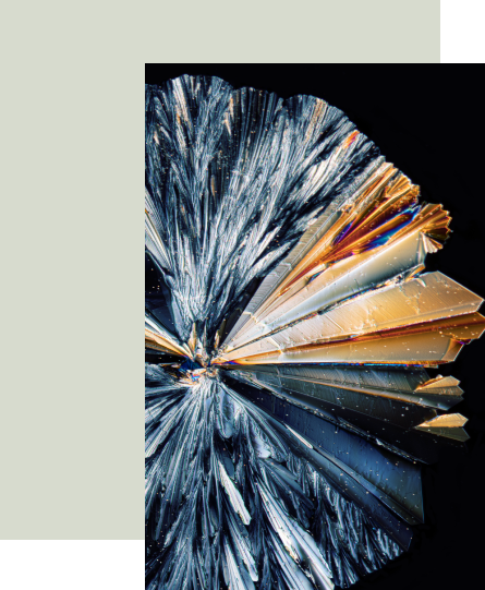 crystalline structure with sharp, radiating spikes in metallic colors
